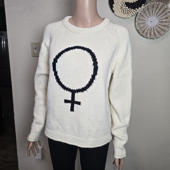 Madewell x Girls Inc Female Symbol Keaton Pullover Sweater Size Lge Great Condit - Picture 3 of 10